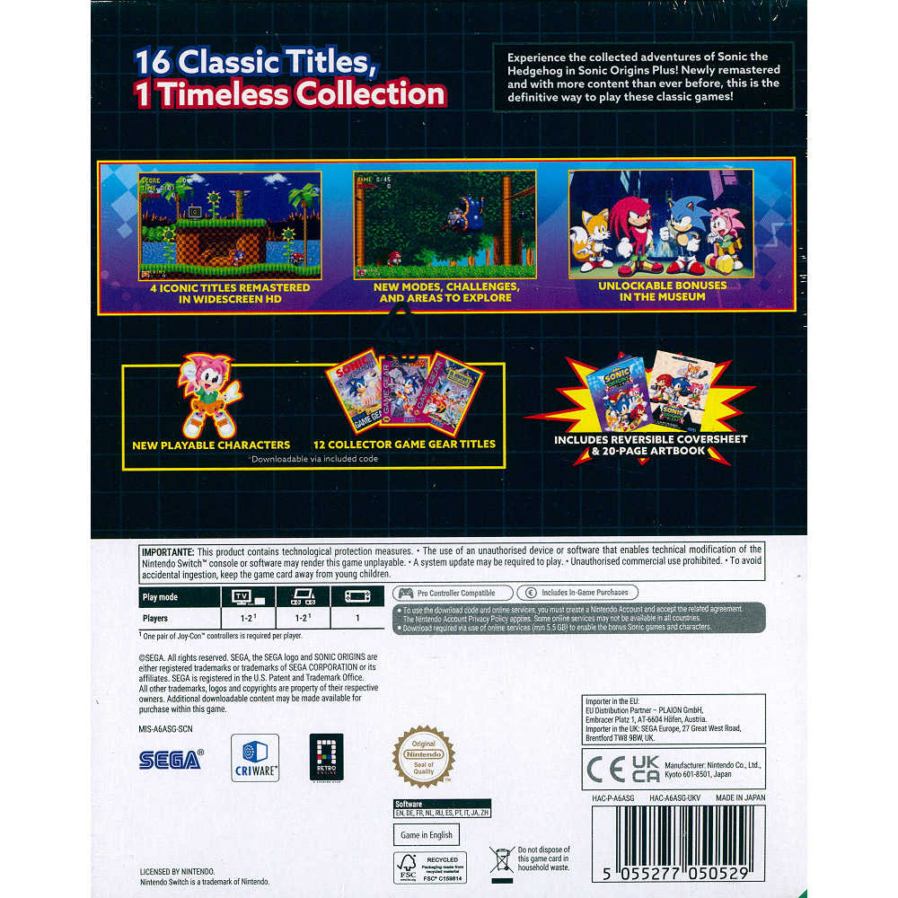 【一起玩】NS Switch 索尼克 起源 PLUS 中英日文歐版 SONIC ORIGINS PLUS