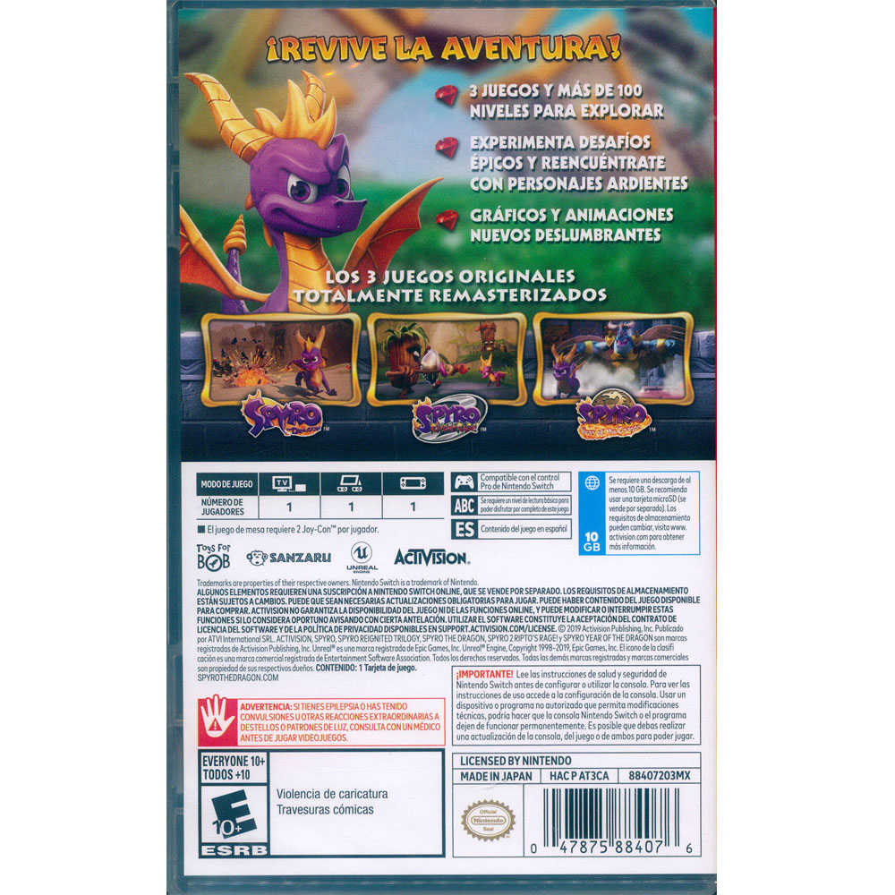 【一起玩】 NS SWITCH 寶貝龍：重燃三部曲 英文美版 Spyro: Reignited Trilogy