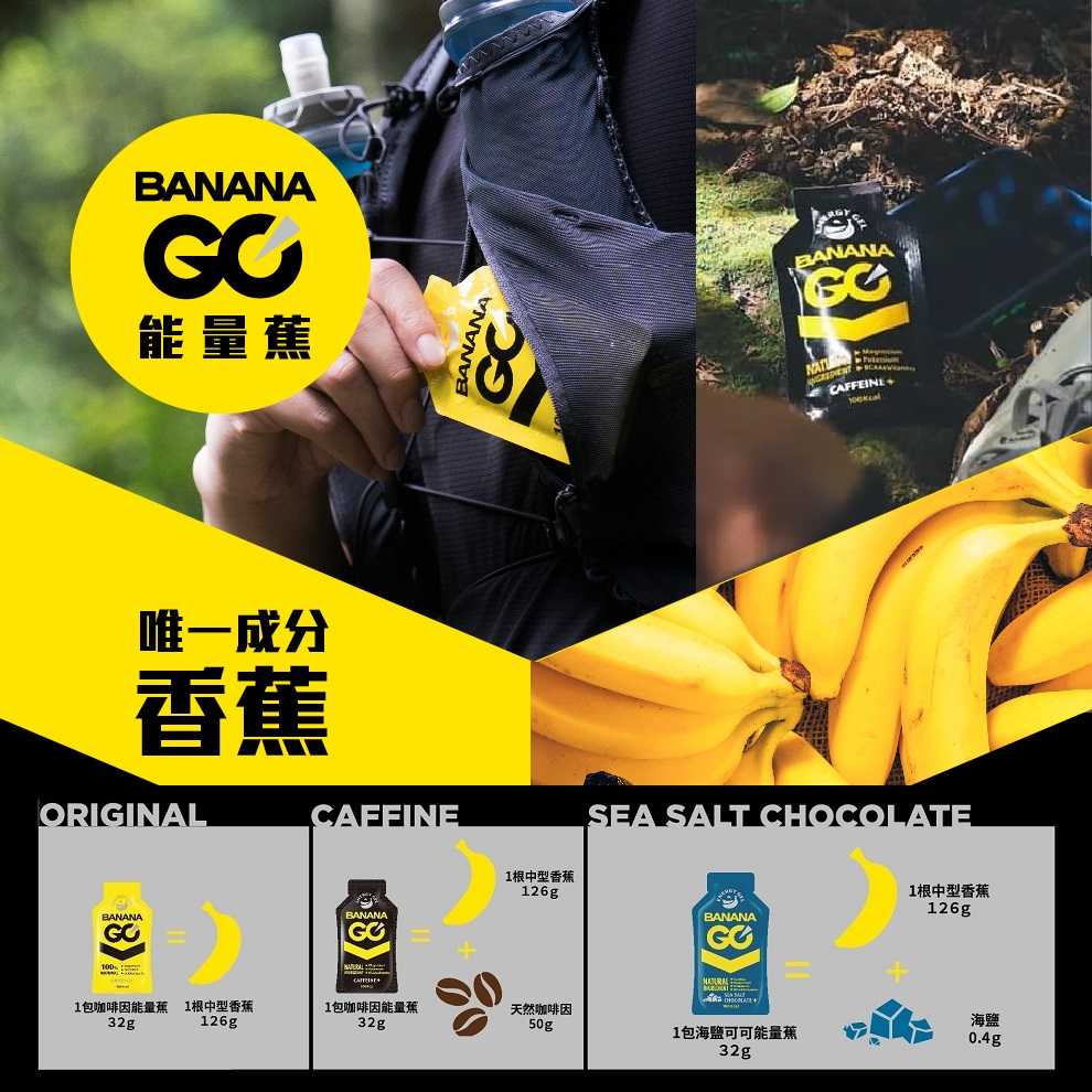 Banana GO 能量蕉 能量果膠 10包/盒 馬拉松 三鐵 超馬 自行車 運動補給 口袋香蕉
