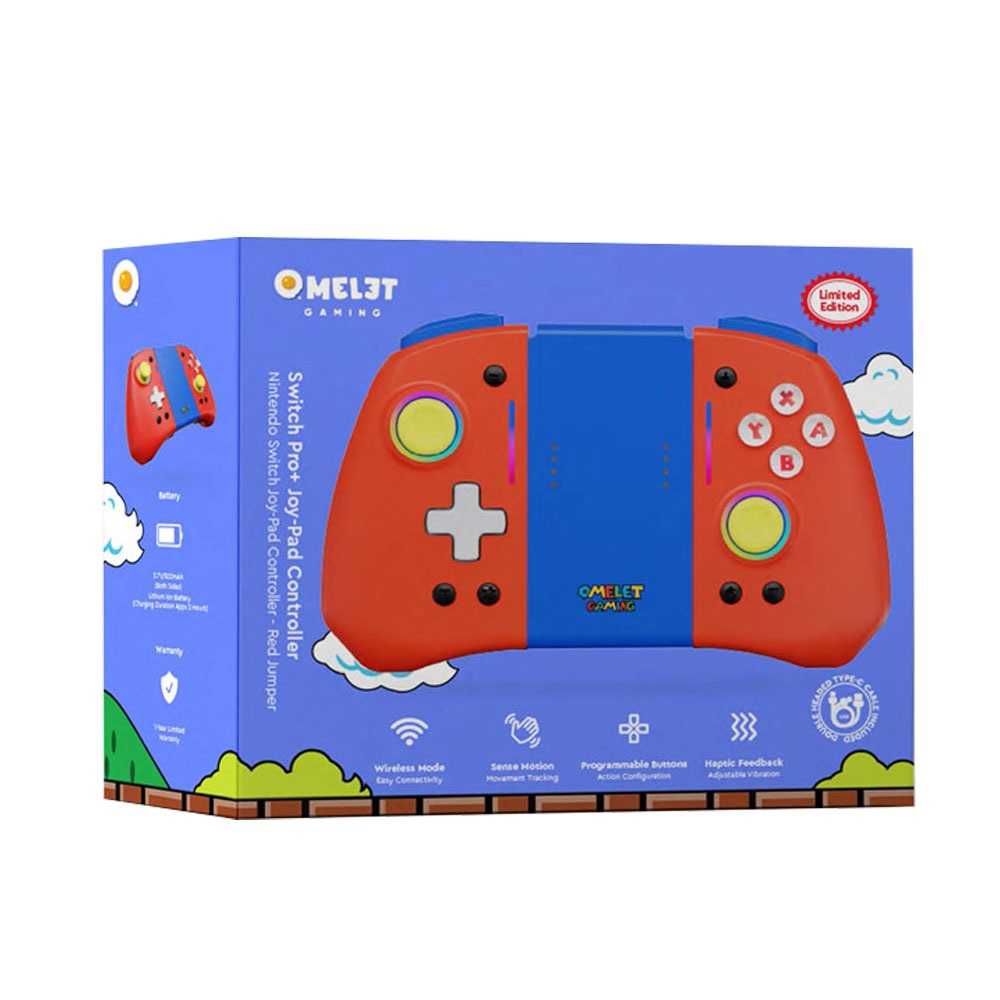 【AS電玩】Omelet Switch 專用 Pro+ Joy-Pad 無線控制器 噴射黑／閃電黃／貓熊白／皓月灰