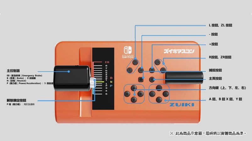 【AS電玩】 ZUIKI NS Switch MASCON 電車控制器 橘（ZKNS-011）