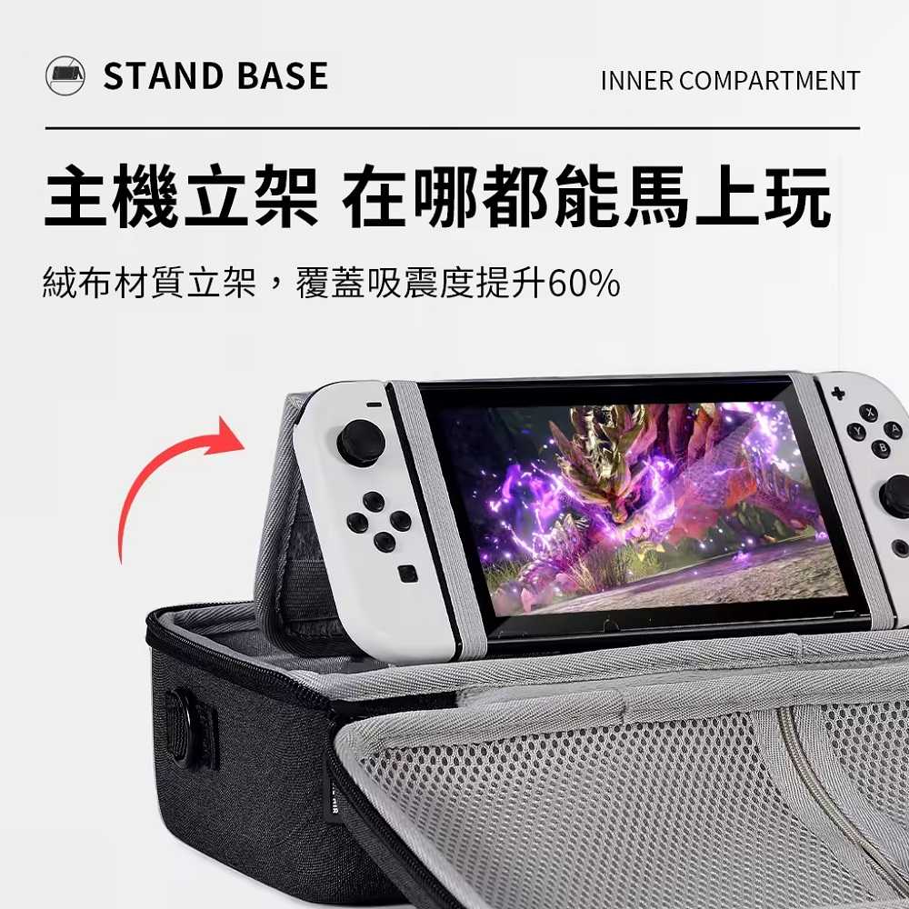 【AS電玩】GAME\u0027NIR 電玩酒吧 五代Switch主機底座抗暴包