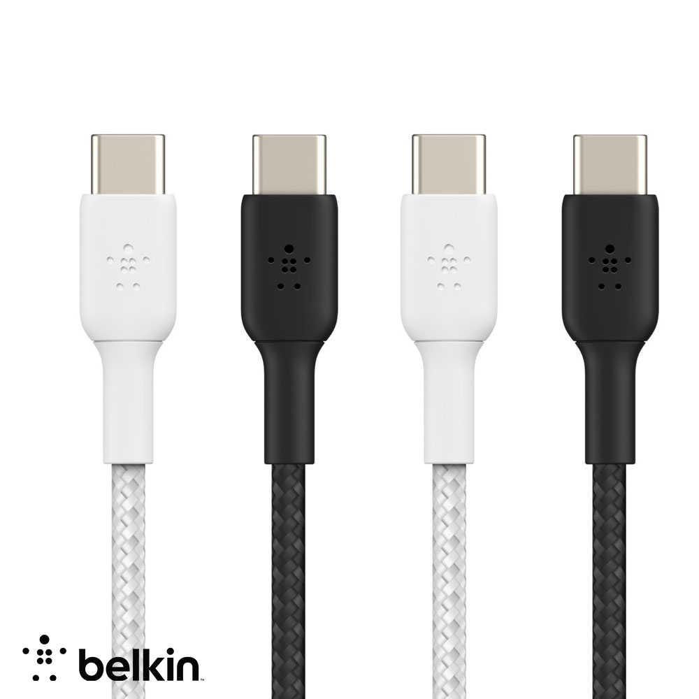 【Belkin】貝爾金 USB-C to USB-C 編織 傳輸線 充電線 1公尺 1M type-C CAB004