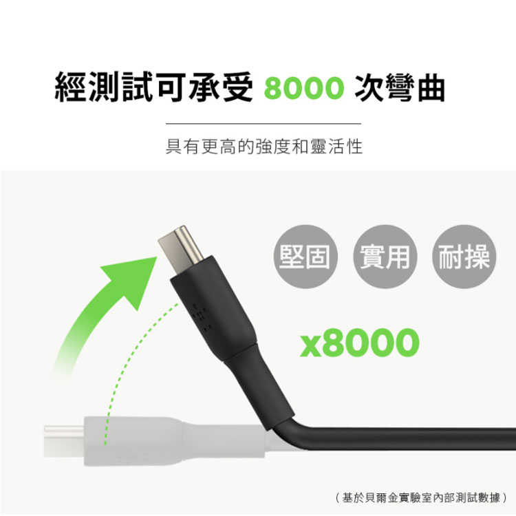 Belkin】貝爾金USB-C轉USB-C(1m/2m) PVC傳輸線暨充電線 type-C充電線 USB-IF