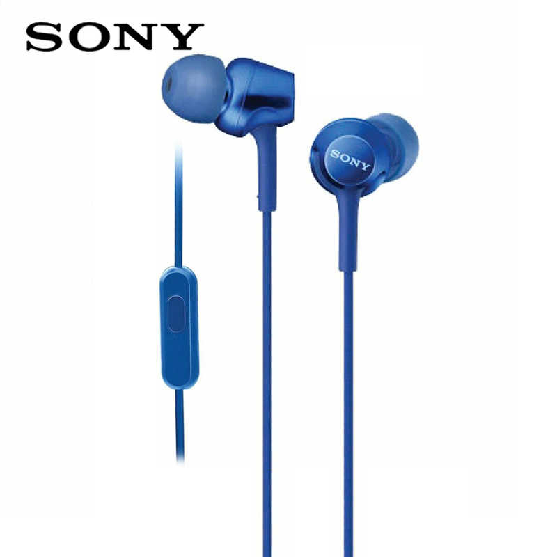 【SONY】MDR-EX255AP 藍 細膩金屬 耳道式耳機 線控MIC ★送收納盒
