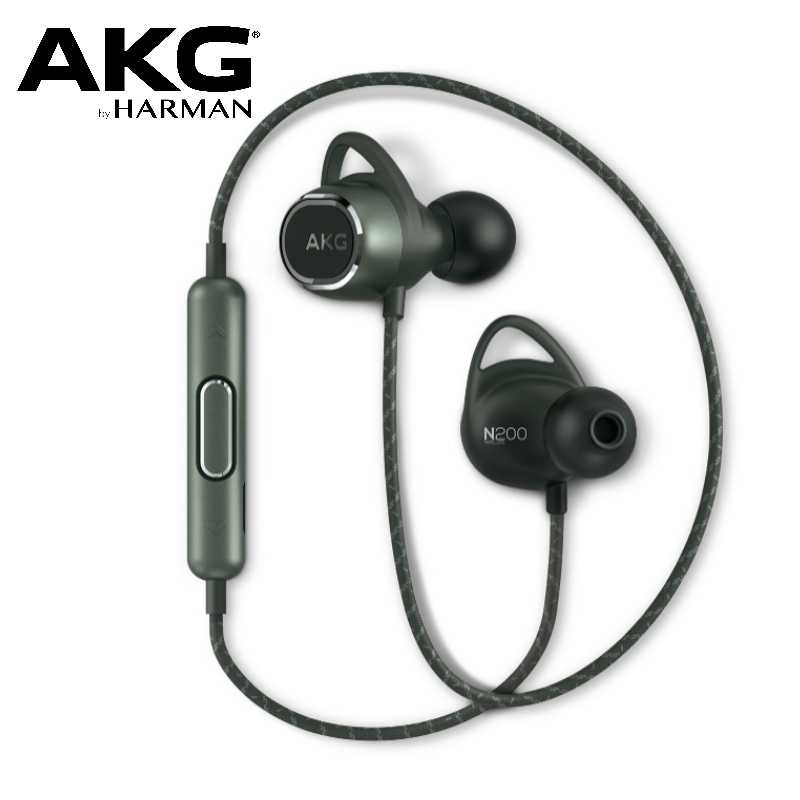【AKG】N200 WIRELESS 綠色 無線藍牙耳機 8Hr續航力 磁吸設計 ★免運★贈收納盒