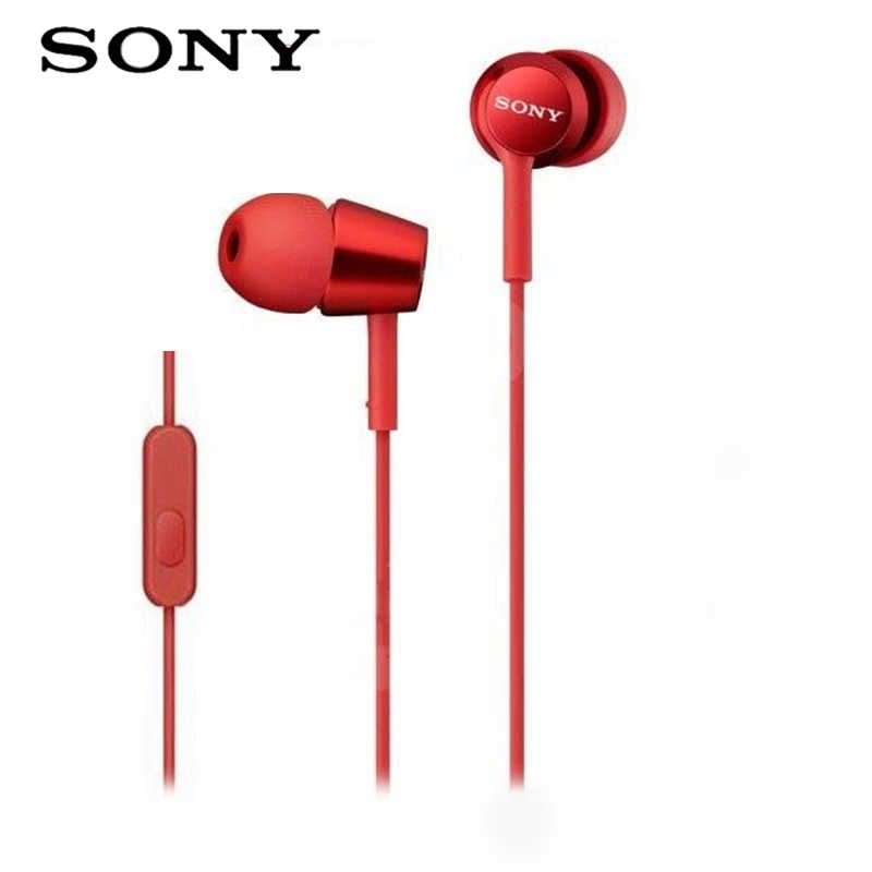 【SONY 】MDR-EX155AP 紅 細膩金屬 耳道式耳機 線控MIC ★送收納盒