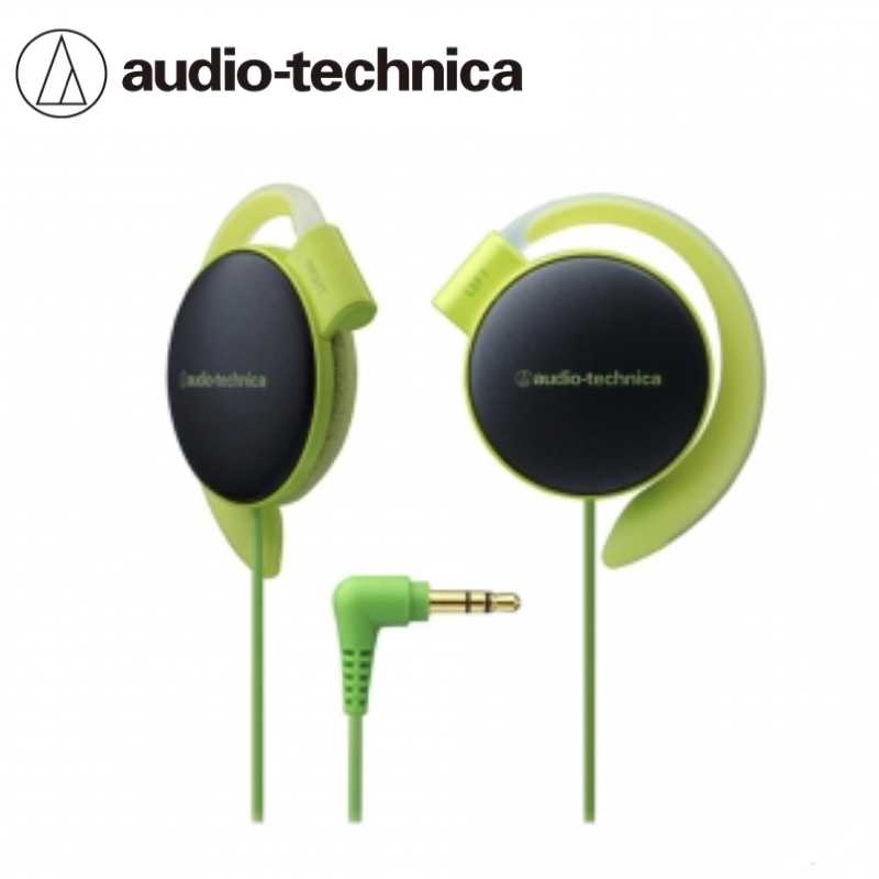 【鐵三角】ATH-EQ500 綠色 耳掛式耳機 超輕量款22g ★送收線器