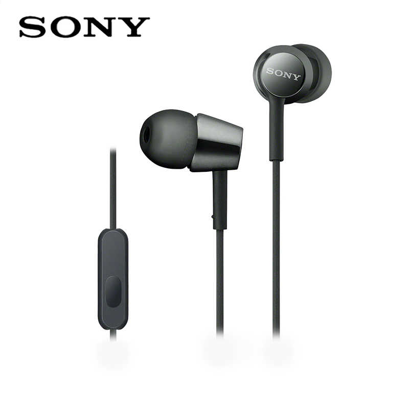 【SONY 】MDR-EX155AP 黑 細膩金屬 耳道式耳機 線控MIC ★送收納盒