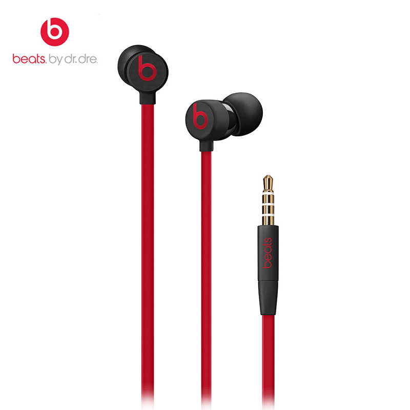 【Beats】urBeats3 3.5mm 桀驁黑紅色 耳道式耳機 線控MIC