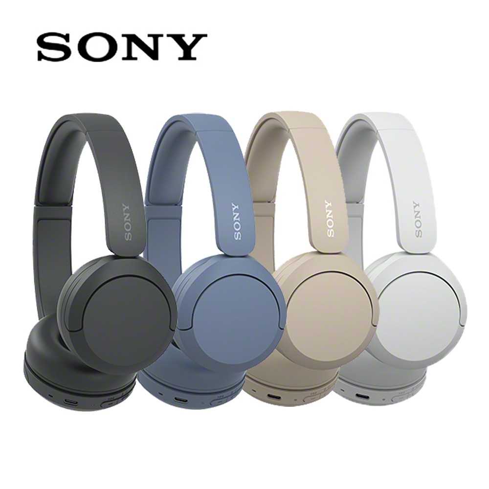 【送皮質收納袋】SONY WH-CH520 無線藍牙 耳罩式耳機 50H續航力 4色