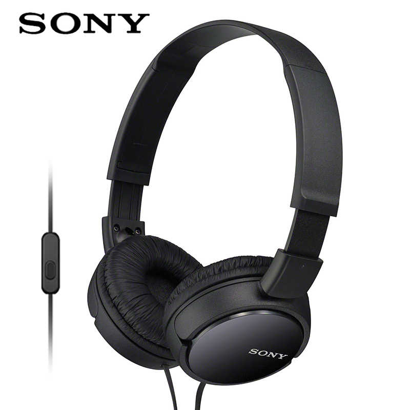 【SONY】MDR-ZX110AP 黑色 簡約摺疊 耳罩式耳機 線控通話