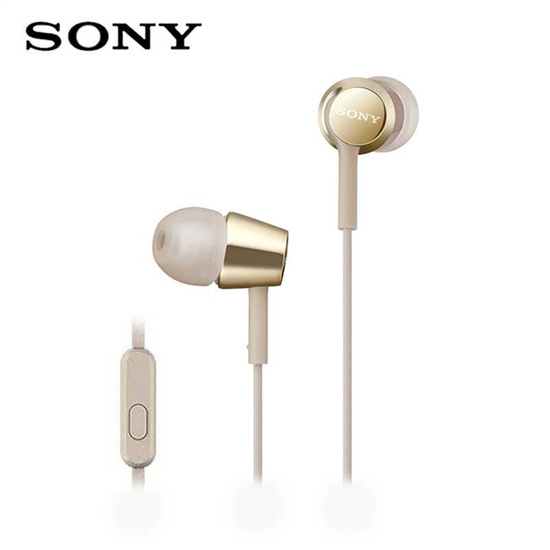 【SONY 】MDR-EX155AP 金 細膩金屬 耳道式耳機 線控MIC ★送收納盒