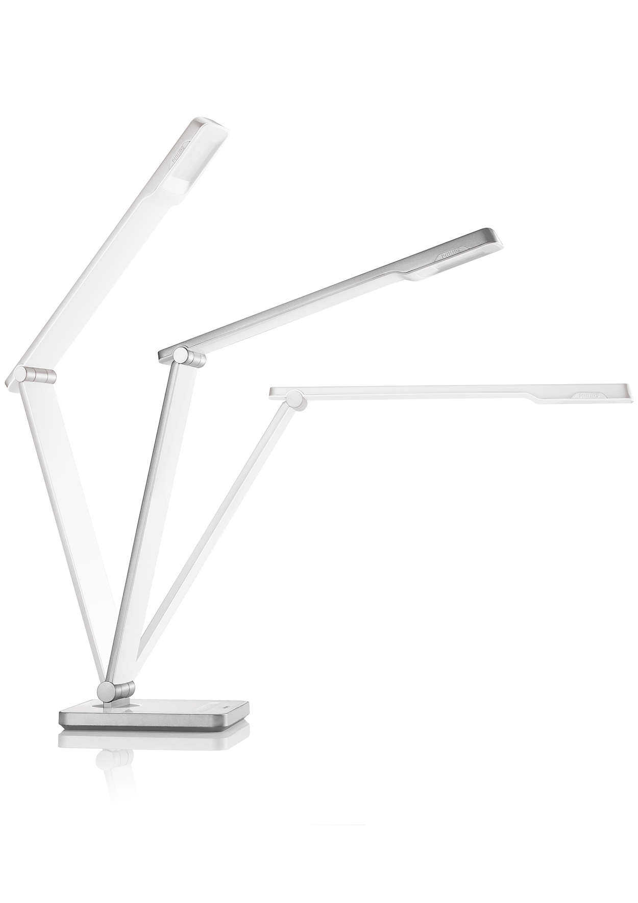 【飛利浦 PHILIPS】CALIPER晶皓LED桌燈檯燈-白色(71666)
