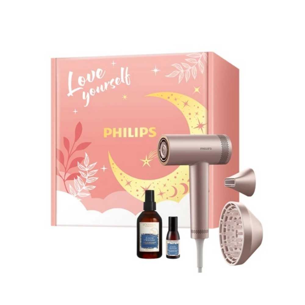 送歐舒丹紓壓枕巾香氛噴霧+隨身瓶【Philips飛利浦】BLDC高速負離子護髮吹風機 (BHD837/11)