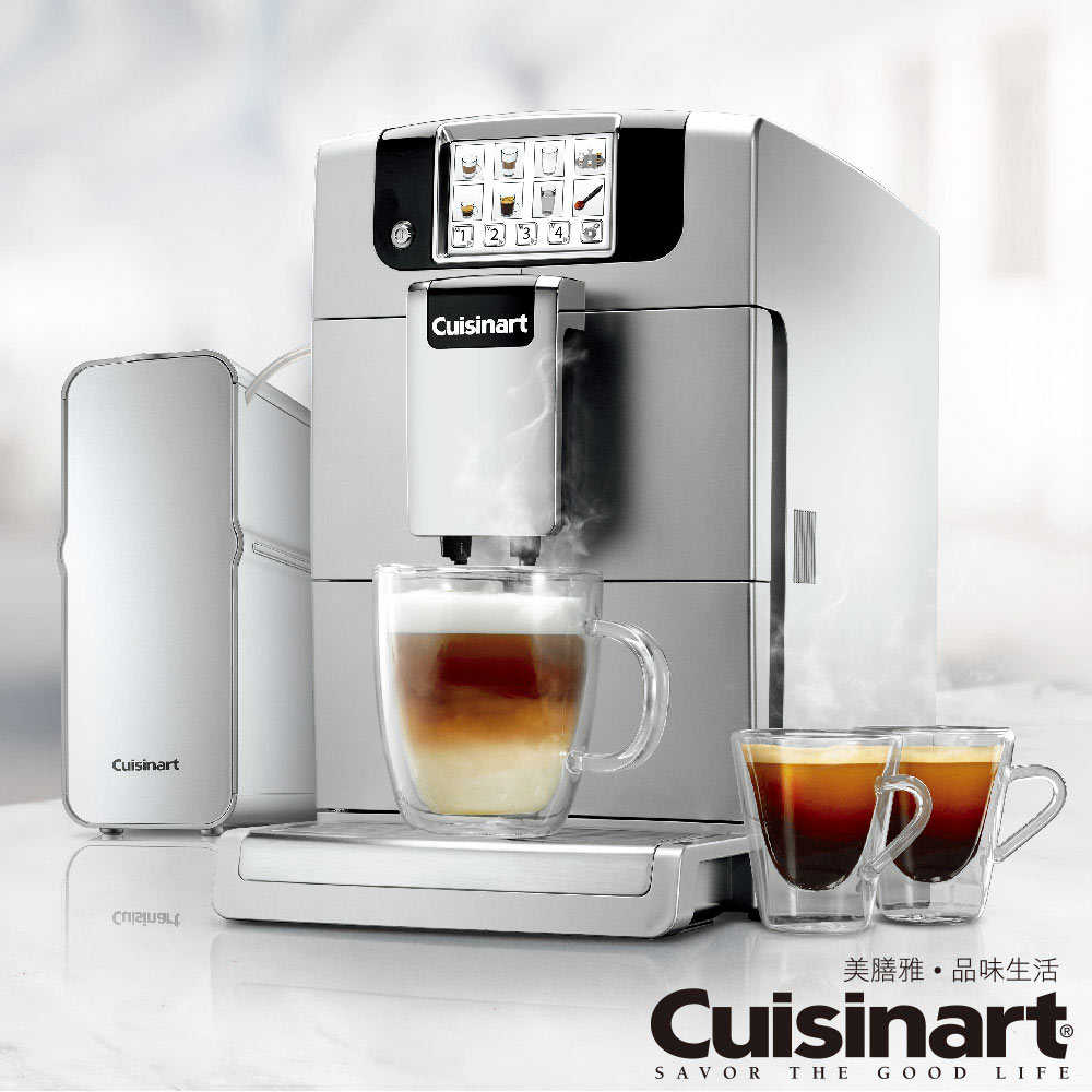 加贈咖啡豆2磅【Cuisinart 美膳雅】全自動義式濃縮咖啡機 EM-1000TW