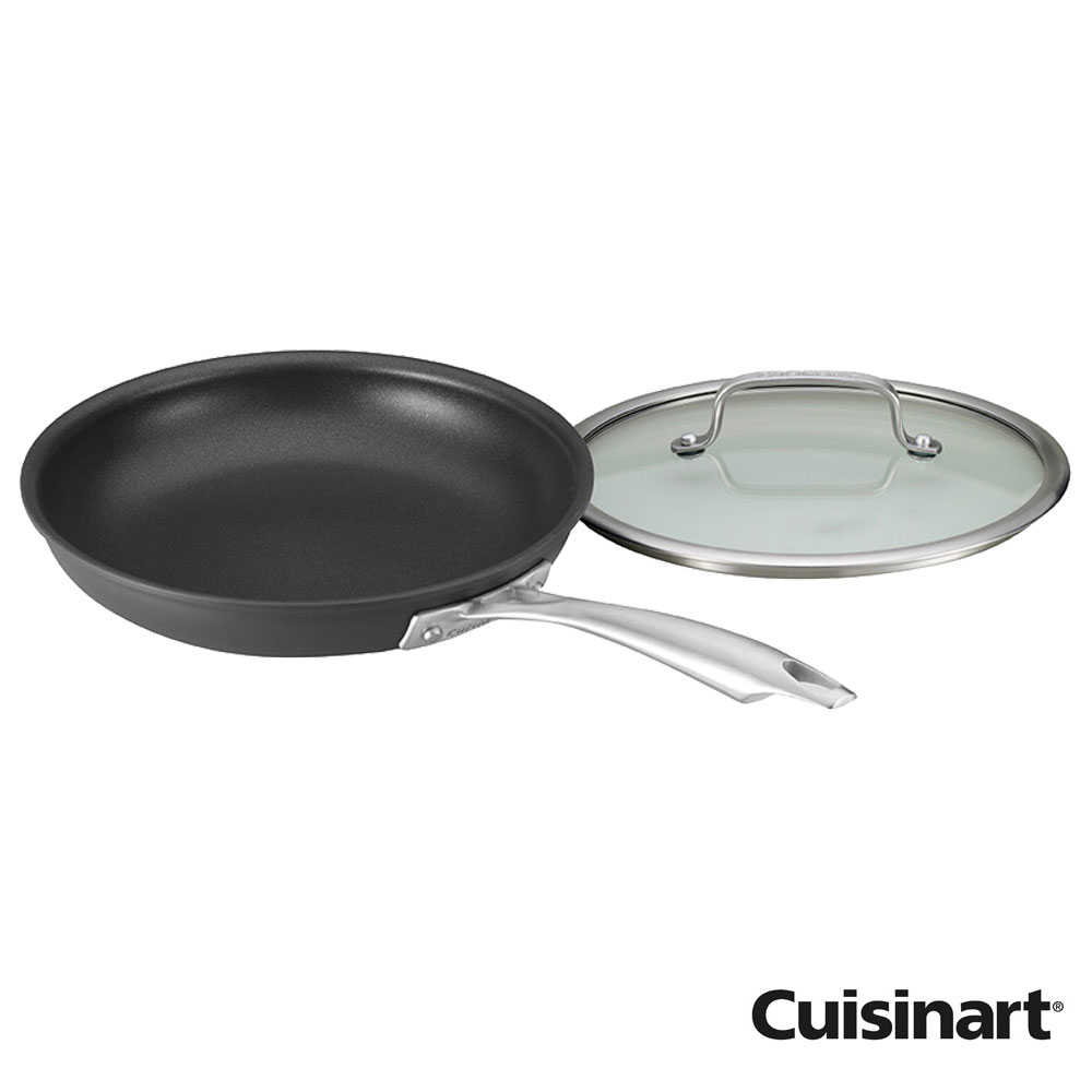 【美膳雅Cuisinart】專業不沾抗刮超硬陽極單柄煎鍋24cm (DSA22-24GTW)