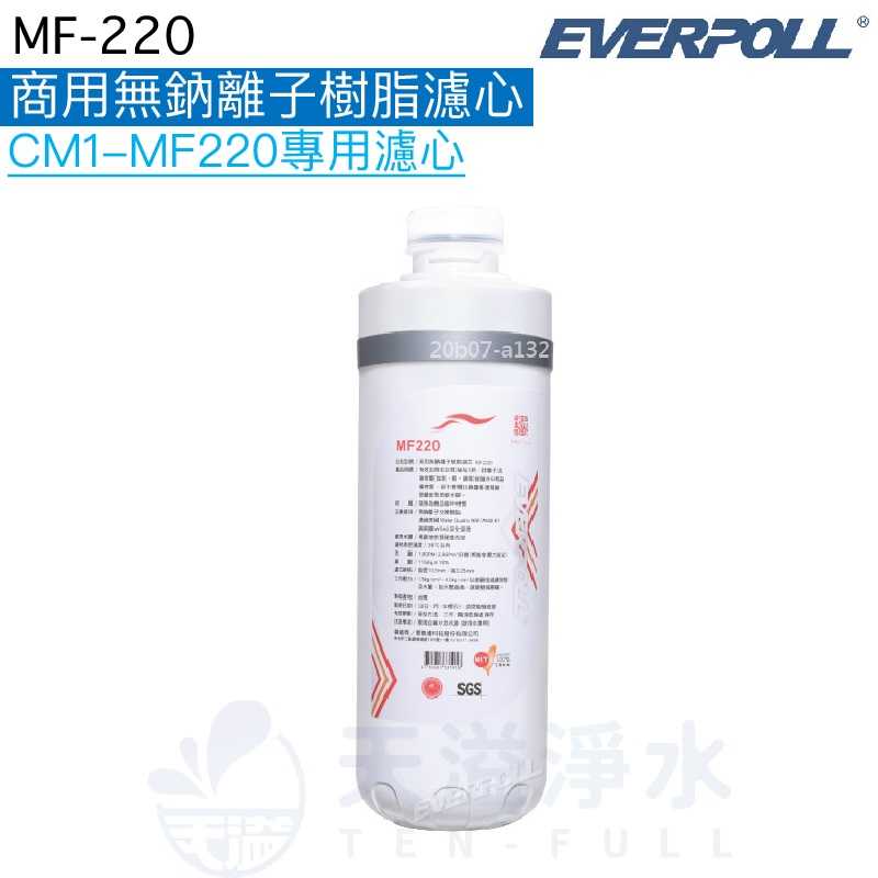 【EVERPOLL】商用無鈉離子樹脂濾芯MF220【適用CM2-MF330 / CM1-MF220】【無鈉離子樹脂】