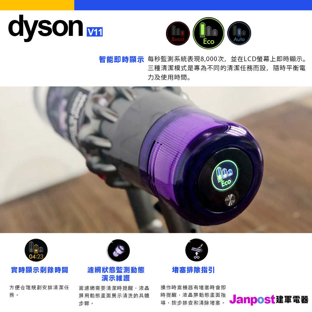 Dyson 戴森 V11 SV15 fluffy 電池快拆 無線吸塵器 LCD面板 兩年保固 建軍電器