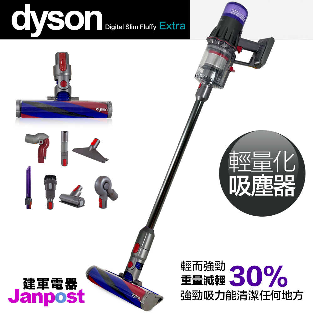 Dyson 戴森 SV18 Digital Slim Fluffy Extra 輕量無線吸塵器 兩年保固