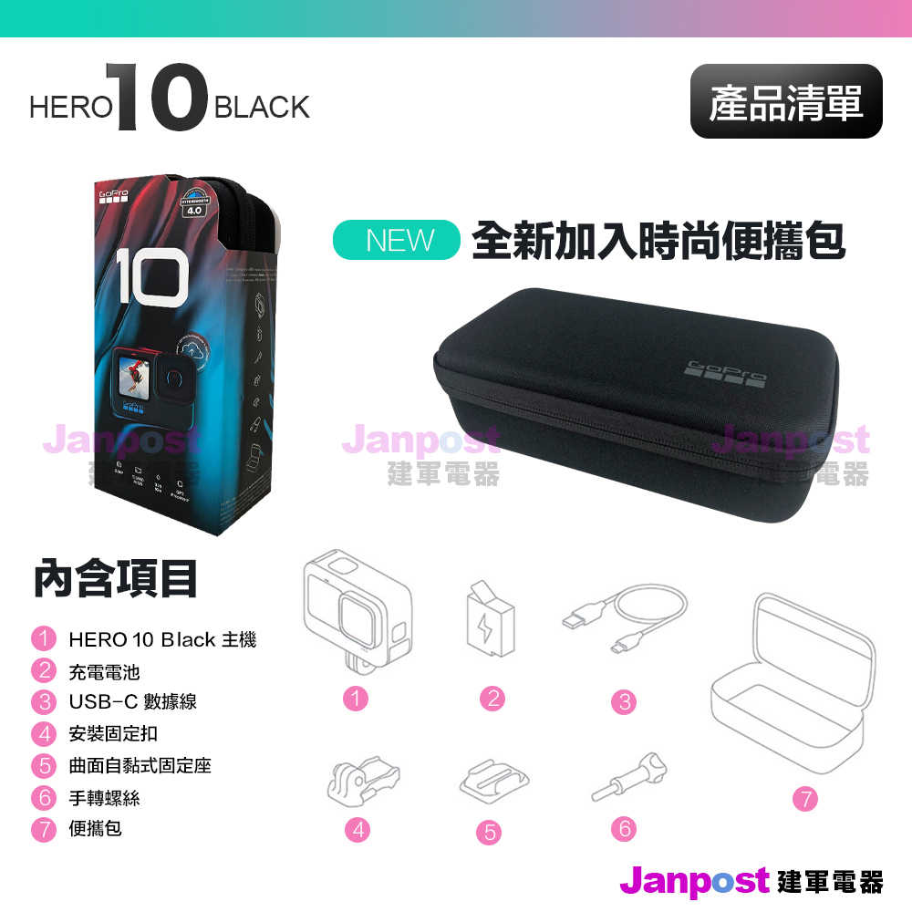 Gopro Hero 10 Black 追風騎士組 行車紀錄器 組合包 摩托車配件 運動攝影機