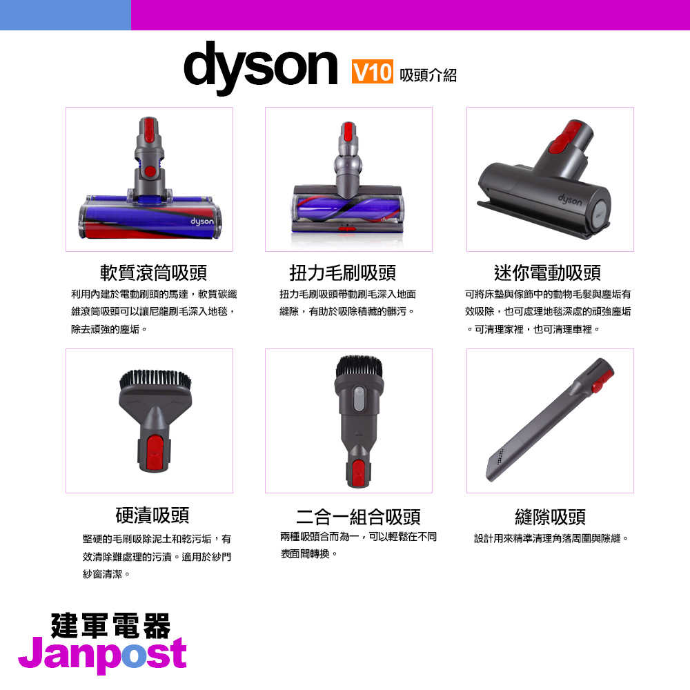 建軍電器 最新上市 Dyson Cyclone V10 SV12 加強版 absolute 兩年保固