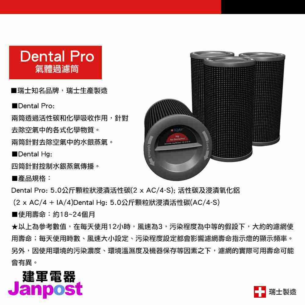 IQair Dental pro hg 濾網 套組 Cartridge 氣體過濾桶 + 後製套筒+ H11 hepa