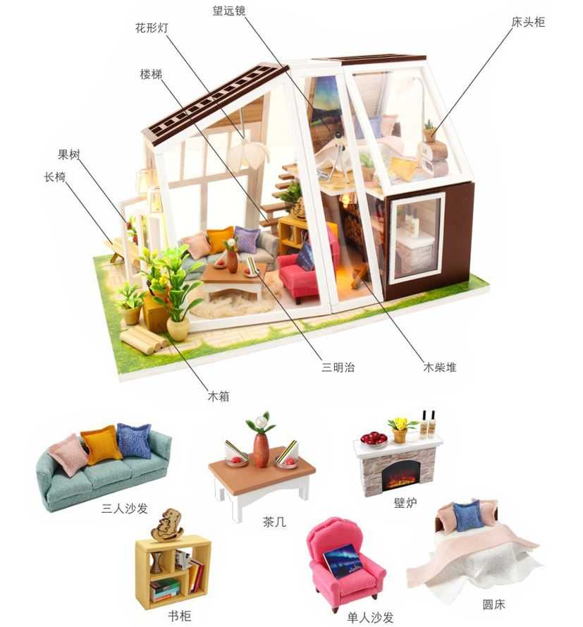 弘達小屋diy袖珍模型極光小屋麥多玩具精品 麥多玩具精品 線上購物 有閑娛樂電商