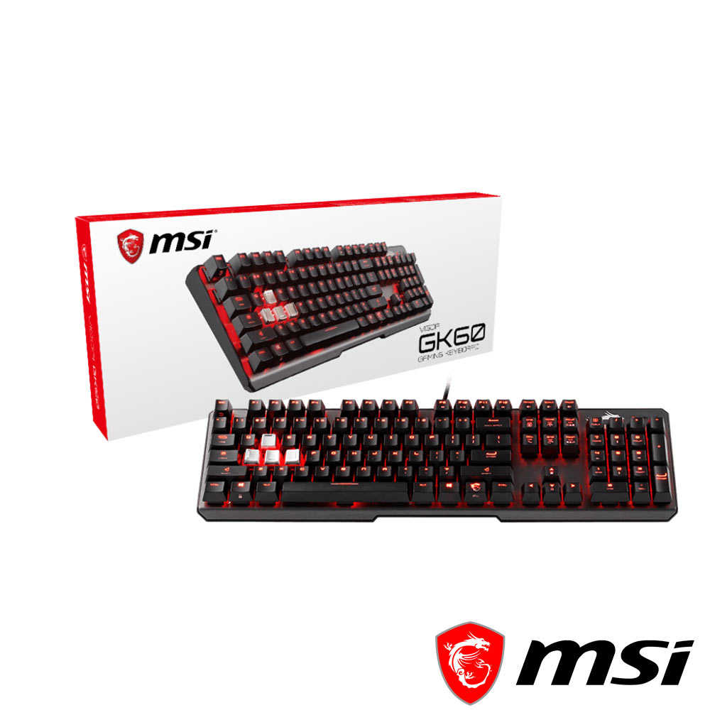 MSI微星GK60 Cherry MX青軸電競鍵盤