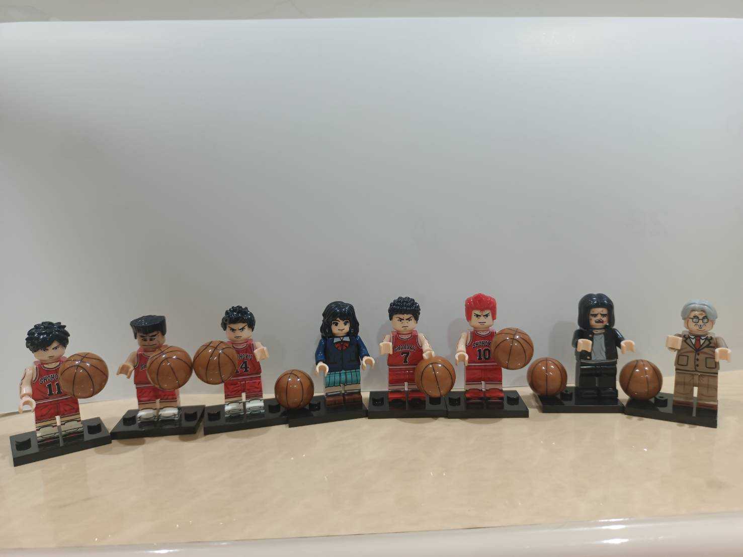 [Rud\u0027s TOY]全新現貨 MOC 積木人仔 灌籃高手 赤木 櫻木 流川 三井 宮城 安西教練 晴子