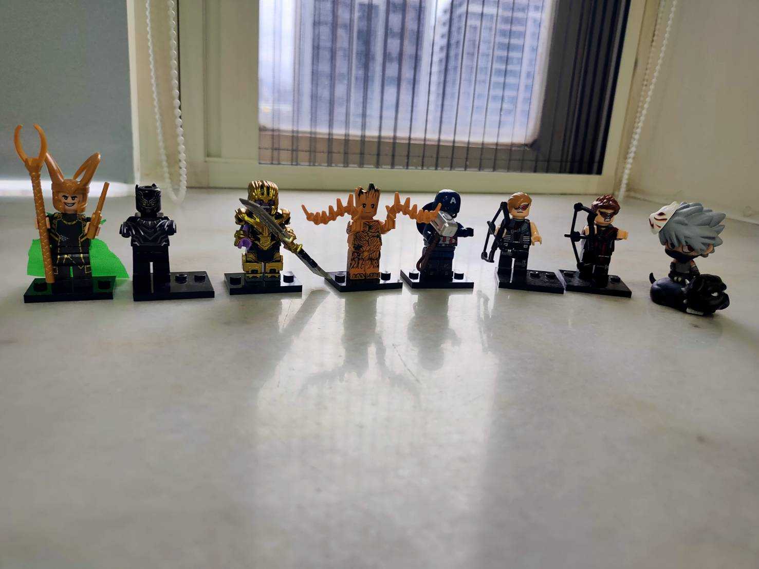 [Rud\u0027s TOY]全新現貨 科峰 品高 樂高 死仕 金鋼狼 洛基 鋼鐵人 愛國者 漫威 小人偶仔 樂高 積木