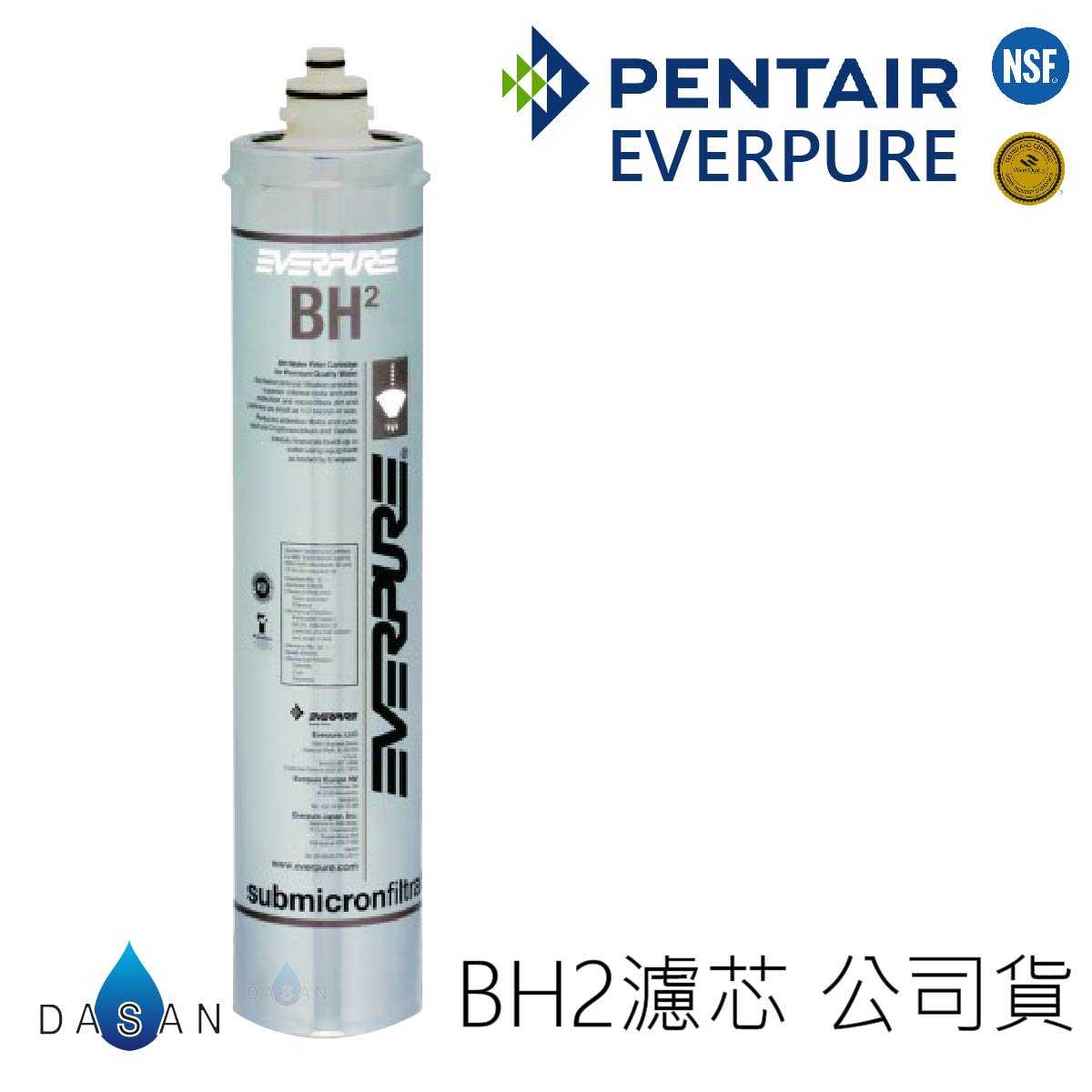 【EVERPURE】BH2 美國原裝 公司貨 Pentair Everpure 銀離子抑菌 複磷酸鹽