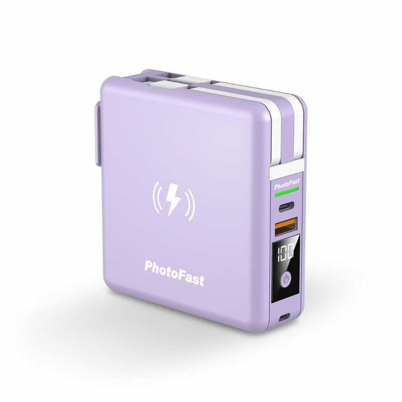 PhotoFast MUTICharge 萬用充 行動電源 10000mAh 多功能五合一行動電源 可無線充電 內建充電
