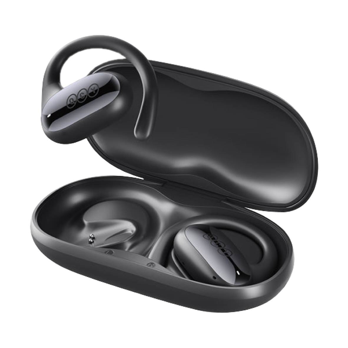 QCY Crossky GTR2 午夜黑 麥克風降噪 開放式 真無線 運動 藍牙耳機 | 金曲音響