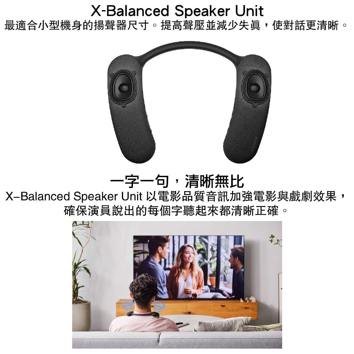 SONY 索尼 HT-AN7 環繞音訊 BRAVIA Theatre U IPX4 無線 頸掛式 揚聲器 | 金曲音響