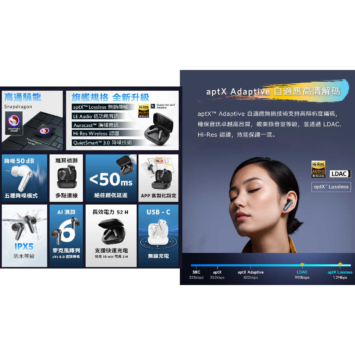 Earfun Air Pro 4 黑色 遊戲模式 高通無損 快速充電 降噪 真無線 藍牙耳機 | 金曲音響