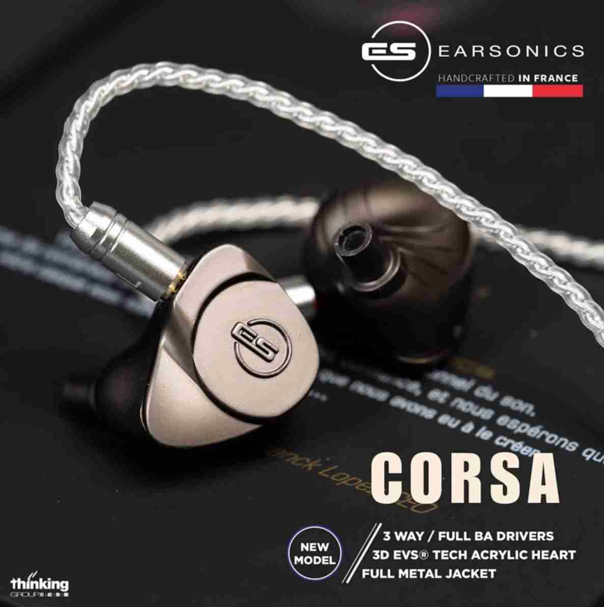 EarSonics CORSA 三單元 動鐵單元 金屬 入耳式 耳機｜金曲音響