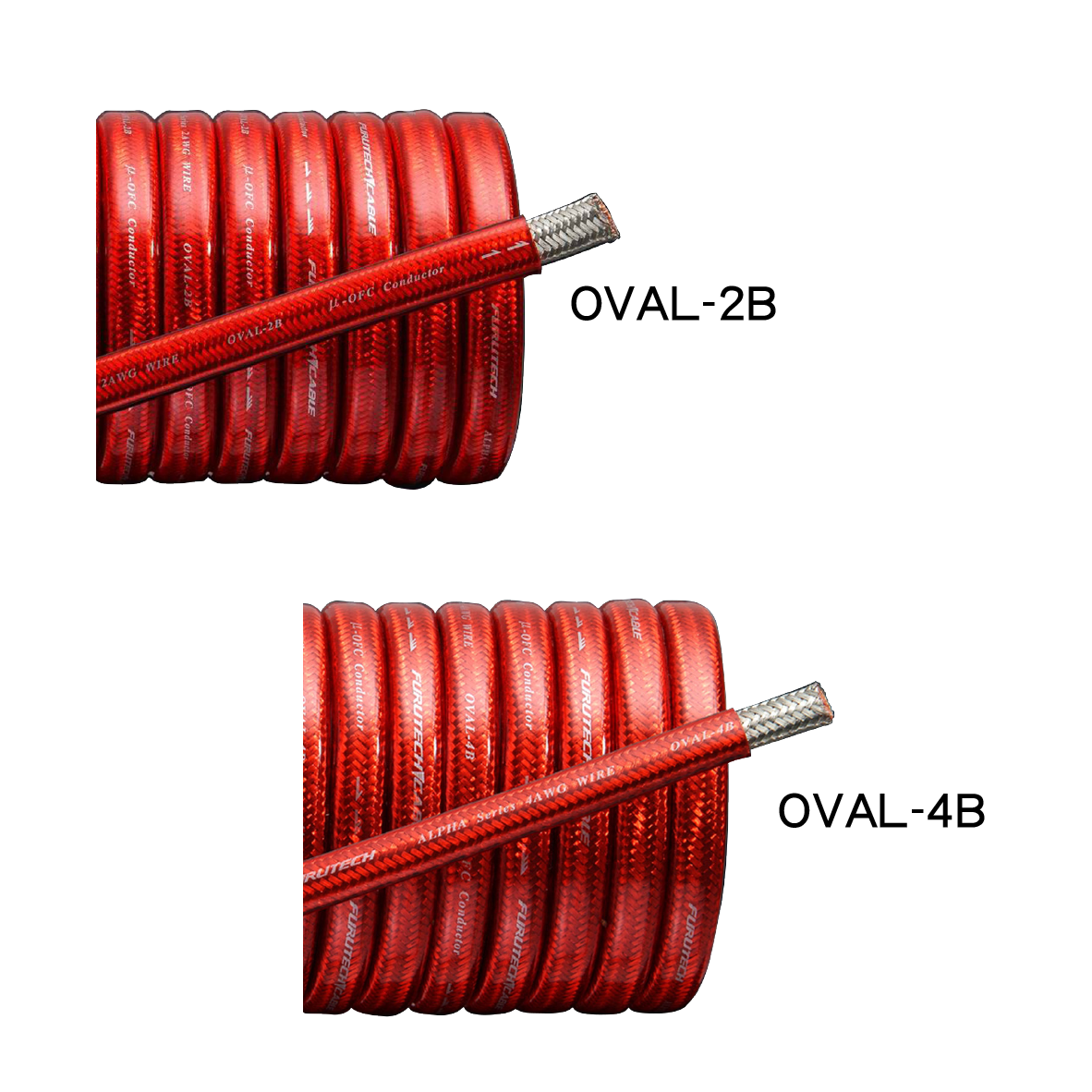 FURUTECH 古河 OVAL-2B OVAL-4B OFC導體 紅色 卷裝 電源線 | 金曲音響