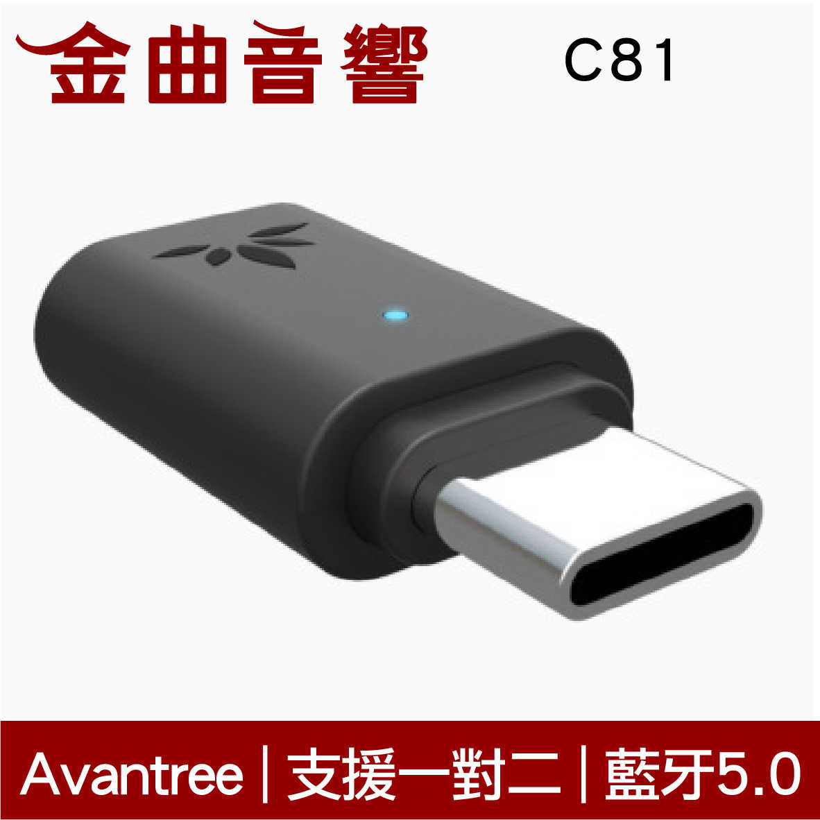 Avantree C81 藍牙5.0 Type-C 一對二 免安裝 迷你型 音樂發射器 適用於 PS5 | 金曲音響