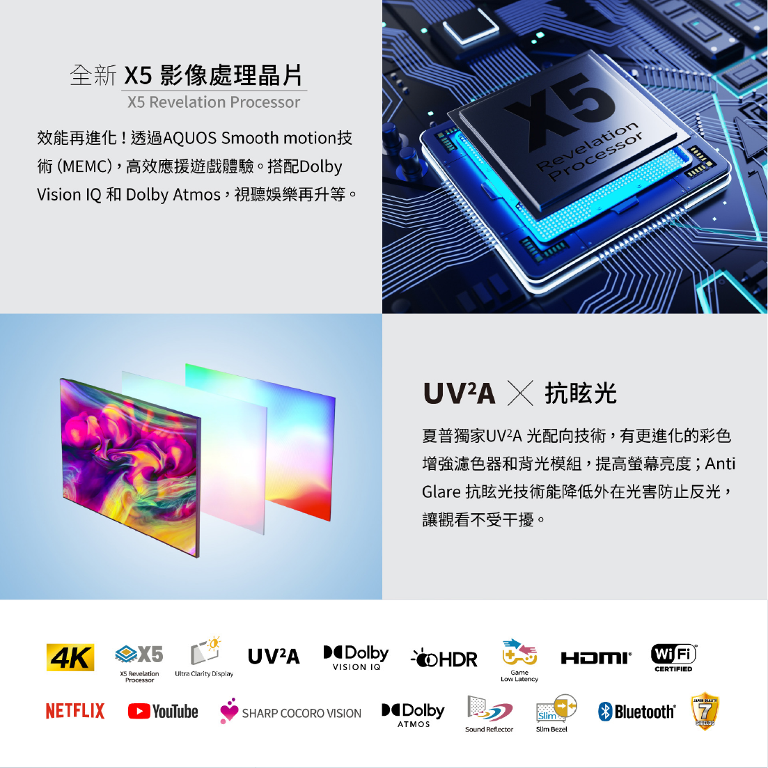 SHARP 夏普 4T-C55FK1X 55吋 4K HDR 馬來西亞製 智慧連網 液晶顯示器 | 金曲音響