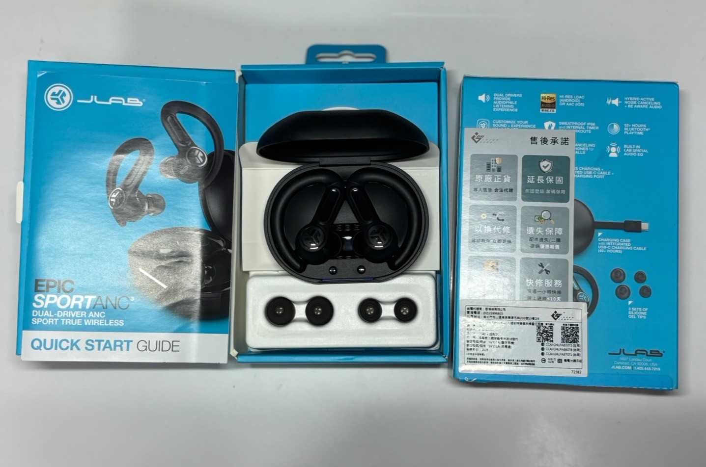【福利機A組】JLab Epic Sport ANC 3 運動 耳掛 降噪 IP66  真無線藍牙耳機  | 金曲音響