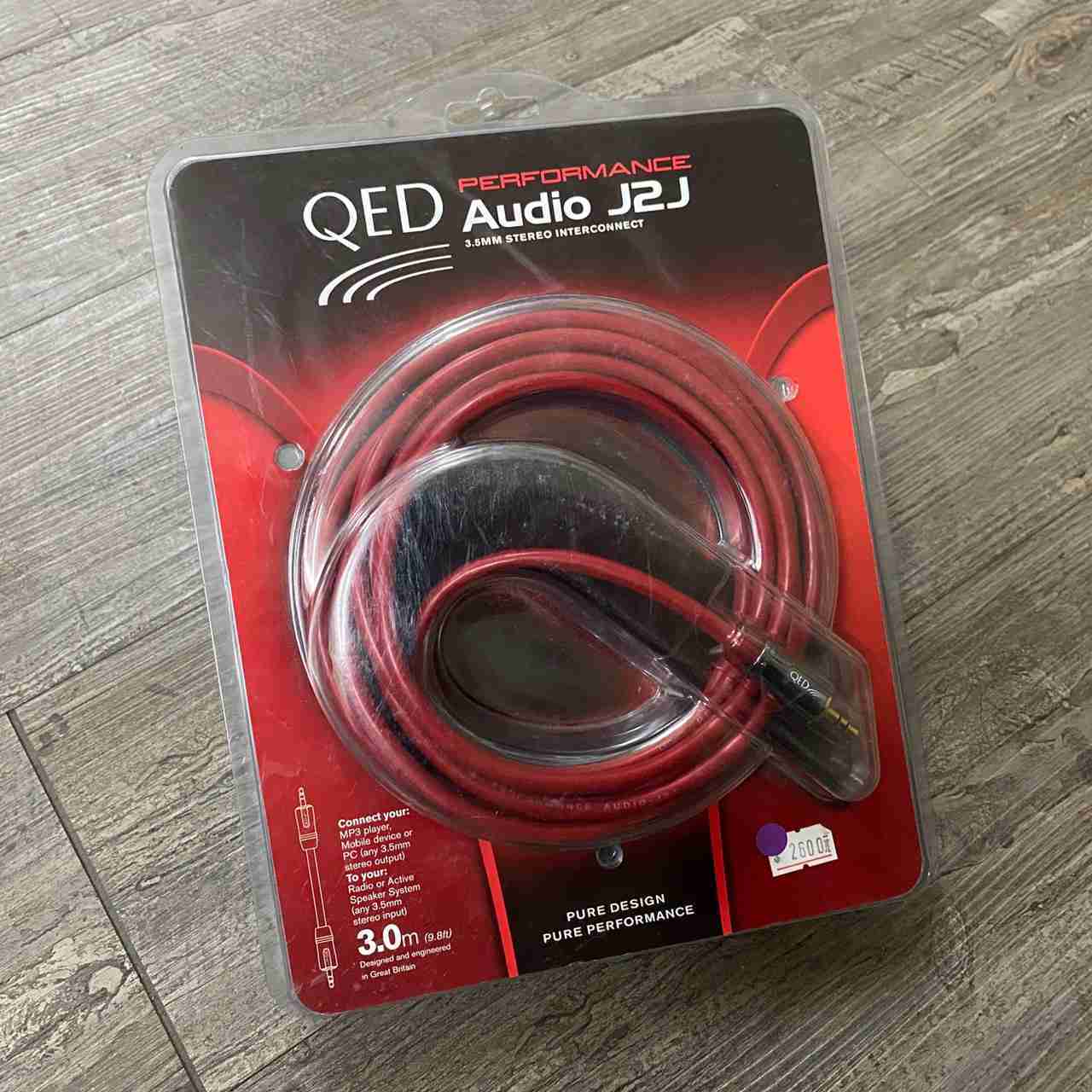 【福利機A組】QED Performance Audio J2J 3米 公對公 3.5mm 立體聲 訊號線 | 金曲音響