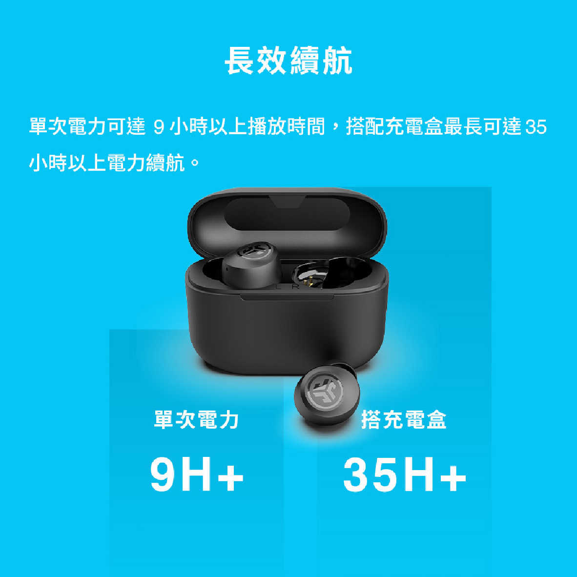 JLab Go POP+ 通透模式 TYPE-C充電 雙耳連線 語音助理 真無線 藍牙耳機 | 金曲音響