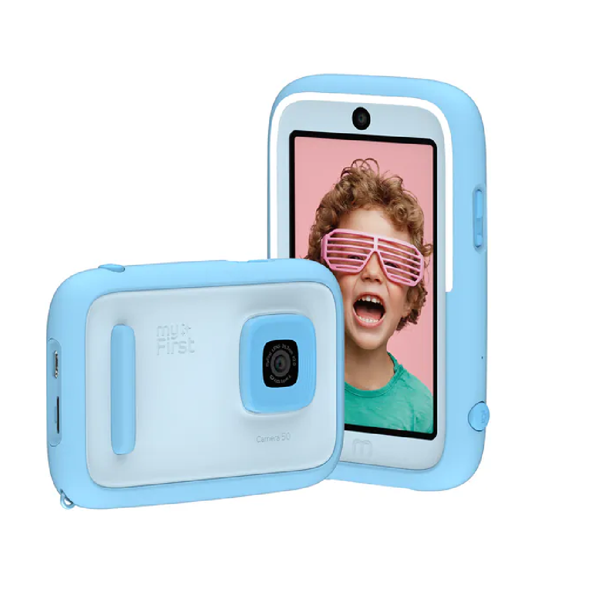 myFirst Camera 50 粉藍色 超高畫素 微距鏡頭 電量持久 AI智慧編輯 兒童相機 | 金曲音響