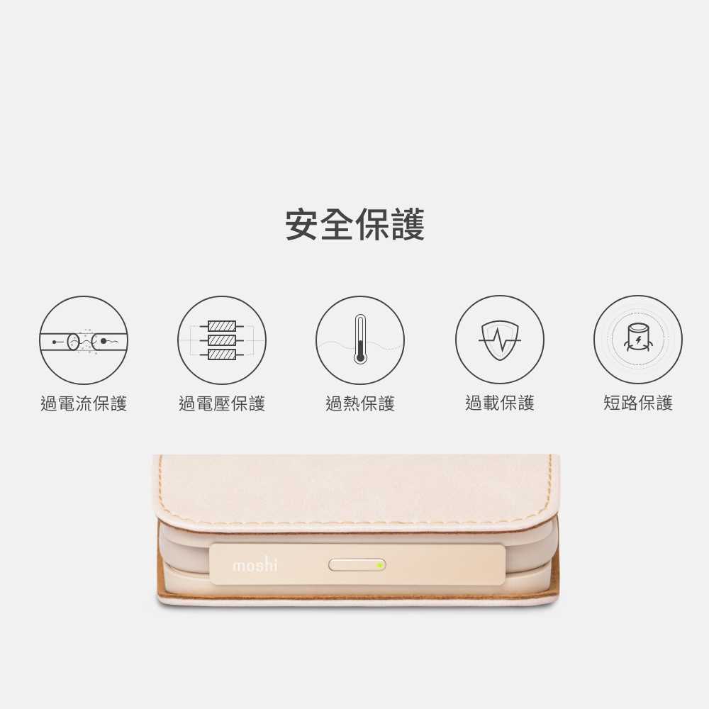 Moshi IonGo 5K 白色 帶線行動電源 (USB 及 Lightning，iPhone專用) | 金曲音響