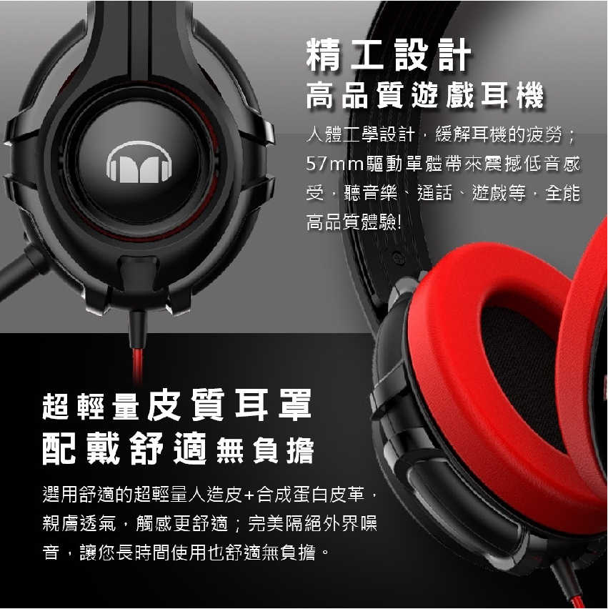 Monster 魔聲 Knight X300 麥克風 57mm驅動 電競 耳罩式 耳機 | 金曲音響