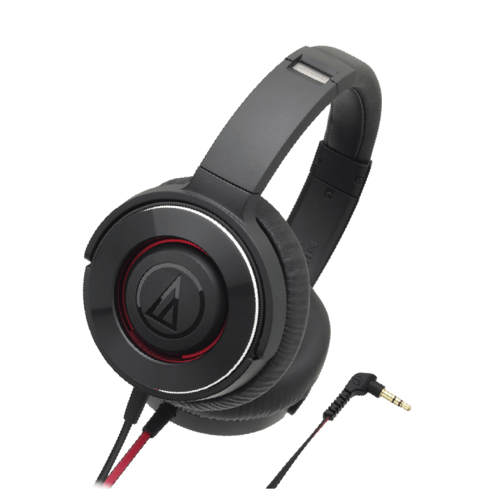 【福利機A組】鐵三角 ATH-WS550 黑紅色 密閉 動圈型 便攜 耳罩式耳機 | 金曲音響