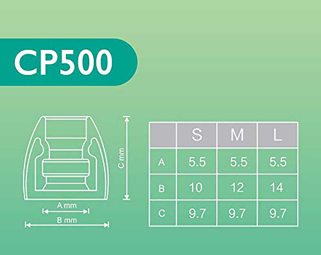 SpinFit CP500 L 一對 JVC 適用 矽膠 耳塞 | 金曲音響