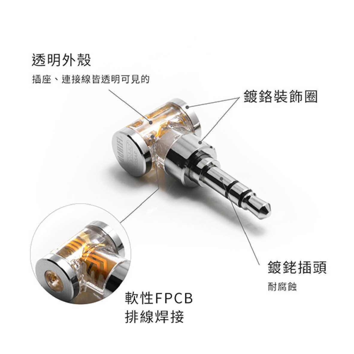 DD HiFi DJ35AR 2.5mm平衡(母)轉3.5mm單端(公) 鍍銠 插頭 轉接頭 | 金曲音響