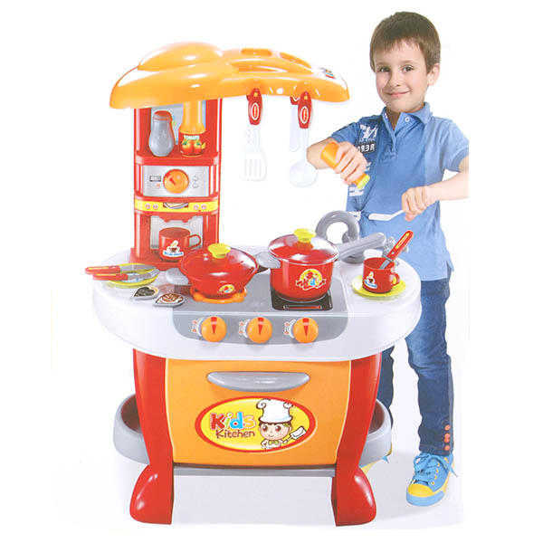家家酒系列玩具 聲光觸控廚房組(紅色) 008-801A